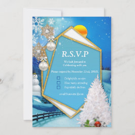 Weihnachten in der Winterkollektion Einladung