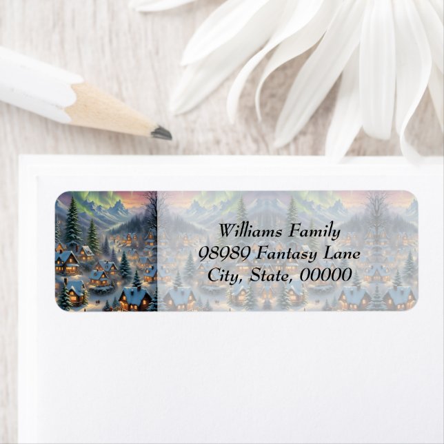 Weihnachten in einem Bergdorf, Polarlichter (Insitu)