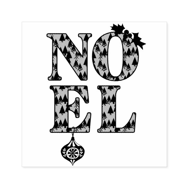 WEIHNACHTEN in einem Weihnachtsbaummuster Gummistempel (Prägung)