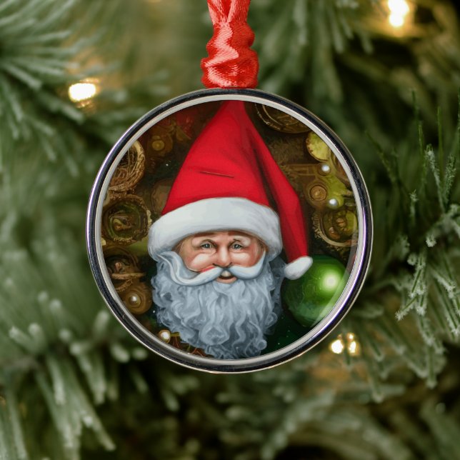 Weihnachten in einer Weihnachtsfantasiewelt Ornament Aus Metall (Baum)