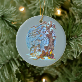 Weihnachten in Elf Hall Keramikornament