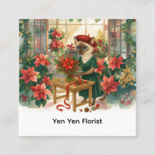 Weihnachten in Florenz zum Thema Arrangieren von B Quadratische Visitenkarte