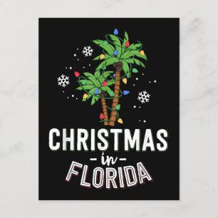 Weihnachten in Florida Deck Die Palmen Familie Va Begleitkarte