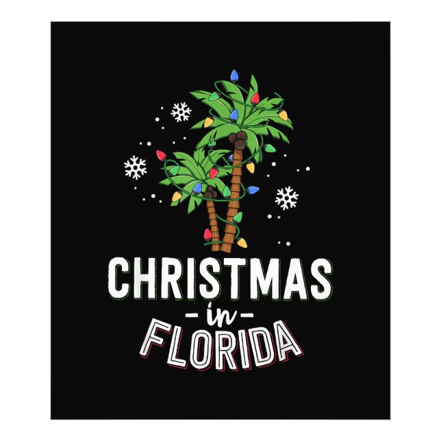 Weihnachten in Florida Deck Die Palmen Familie Va Fotodruck (Vorne)