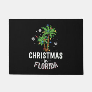 Weihnachten in Florida Deck Die Palmen Familie Va Fußmatte