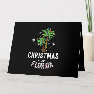 Weihnachten in Florida Deck Die Palmen Familie Va Karte