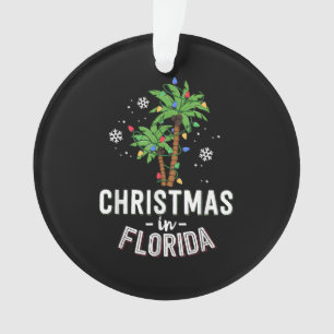 Weihnachten in Florida Deck Die Palmen Familie Va Ornament