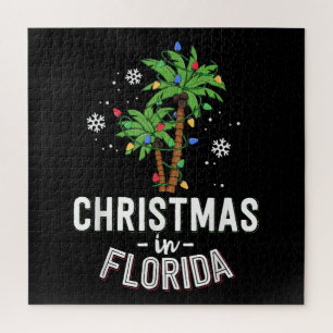 Weihnachten in Florida Deck Die Palmen Familie Va Puzzle
