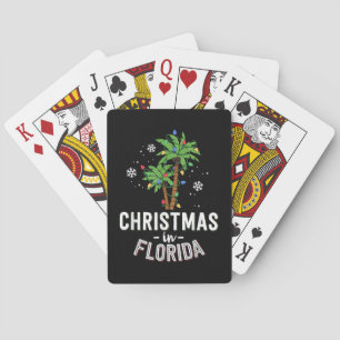 Weihnachten in Florida Deck Die Palmen Familie Va Spielkarten
