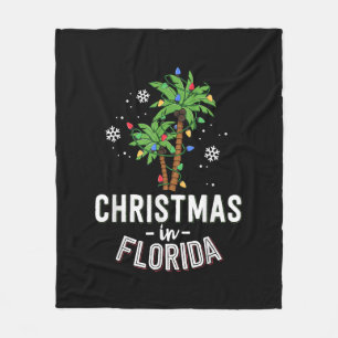 Weihnachten in Florida Dekoriere die Palmen Famili Fleecedecke