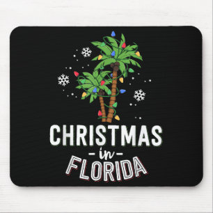 Weihnachten in Florida Dekorieren Sie die Palmen F Mousepad