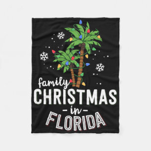Weihnachten in Florida Palmen Bäume Xmas Strand Fleecedecke