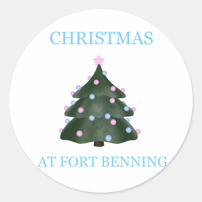 Weihnachten in Fort Benning 9 Runder Aufkleber (Vorderseite)
