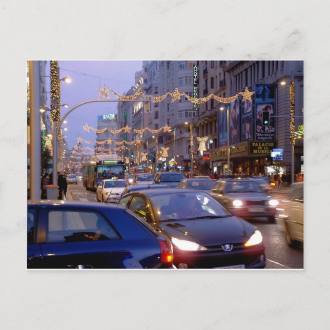 Weihnachten in Großem Über von Madrid Postkarte (Vorderseite)