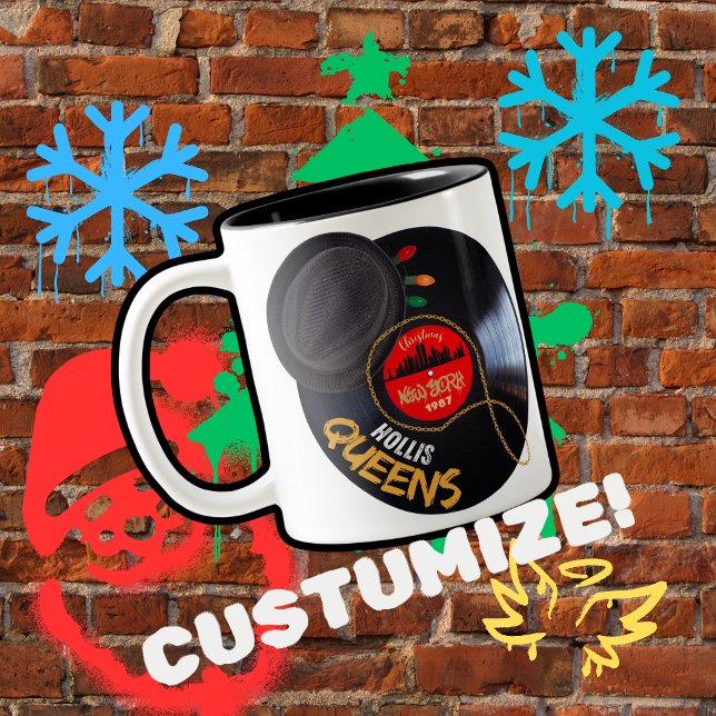 Weihnachten in Hollis Queens Zweifarbige Tasse (Von Creator hochgeladen)
