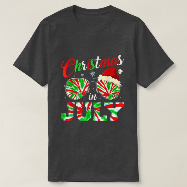 Weihnachten In Juli Weihnachtsmannmütze Gefärbte K T-Shirt (Design vorne)