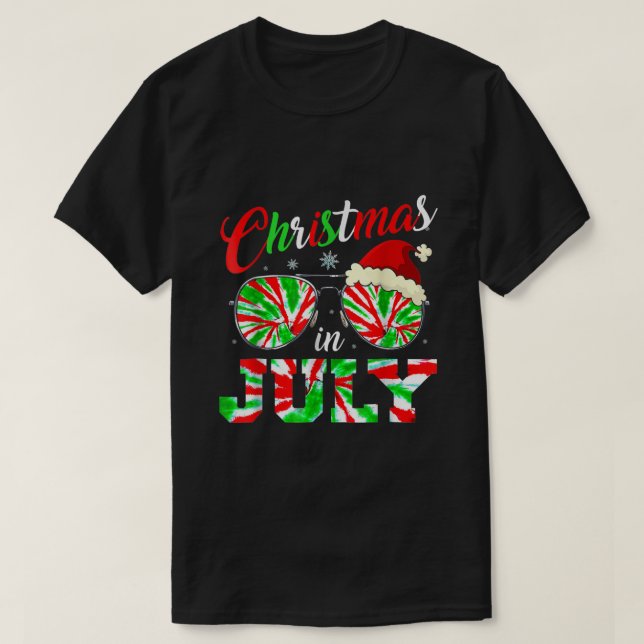 Weihnachten In Juli Weihnachtsmannmütze Gefärbte K T-Shirt (Design vorne)