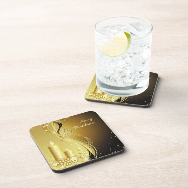 Weihnachten in Kerzenschein Getränkeuntersetzer (Rechte Seite)