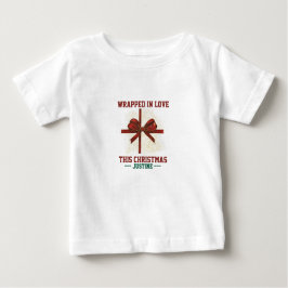 Weihnachten in Liebe umhüllt | Personalisiertes Ba Baby T-shirt