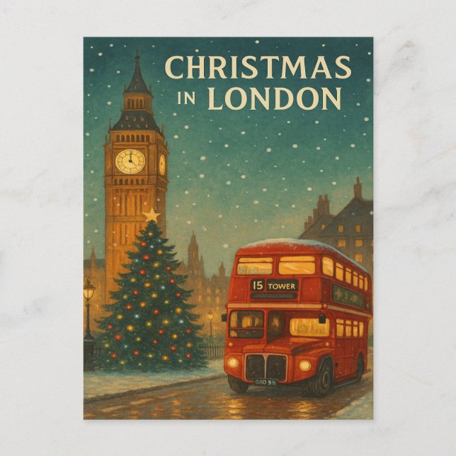 Weihnachten in London - Feierliche Feiertage mit R Postkarte (Vorderseite)
