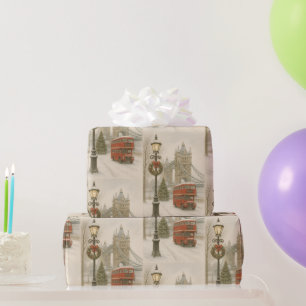Weihnachten in London Geschenk für Reisende Feie Geschenkpapier