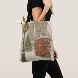 Weihnachten in London-Tasche – Festliche Dekoratio
