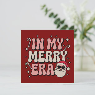 Weihnachten in meiner fröhlichen Ära Cute Groovy X Einladung
