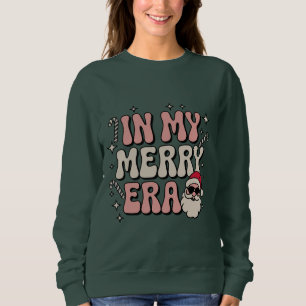 Weihnachten in meiner fröhlichen Ära Cute Groovy X Sweatshirt