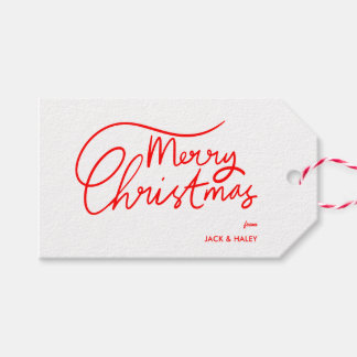Weihnachten in moderner einfacher Schrift Merry Ch Geschenkanhänger