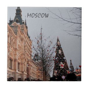 Weihnachten in Moskau Fliese