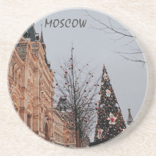 Weihnachten in Moskau Getränkeuntersetzer