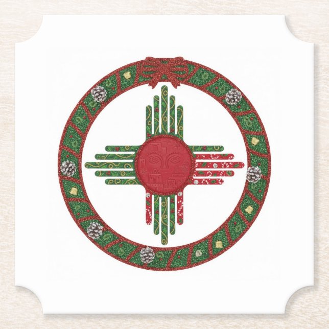 Weihnachten in New Mexico  Untersetzer (Vorderseite)