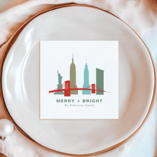 Weihnachten in New York, Architecture Skyline Serviette