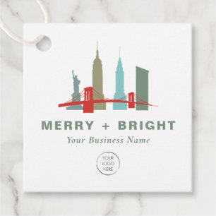 Weihnachten in New York, Architektur-Skyline-Gesch Geschenkanhänger