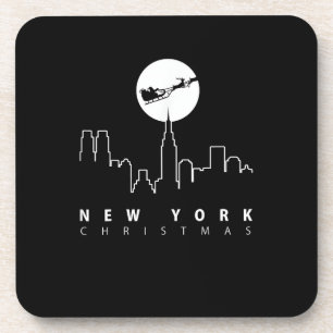Weihnachten in New York City Getränkeuntersetzer