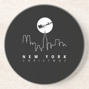 Weihnachten in New York City Getränkeuntersetzer