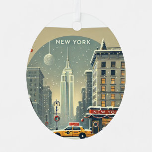 Weihnachten in New York Statue of Liberty Urlaub Ornament Aus Metall