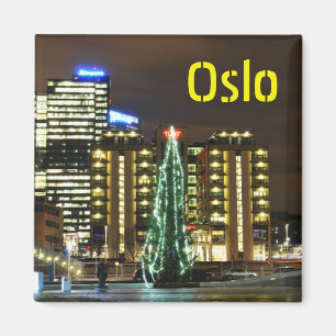 Weihnachten in Oslo, Norwegen Magnet