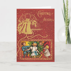 Weihnachten in Österreich Vintage-Karte Karte