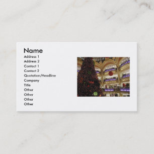 Weihnachten in Paris Business Card Visitenkarte