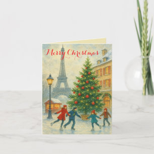 Weihnachten in Paris Eiffelturm Winter Personalisi Einladung
