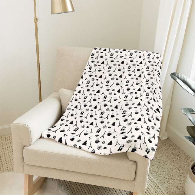 Weihnachten in Paris | GEMUSTERT Fleecedecke (Von Creator hochgeladen)