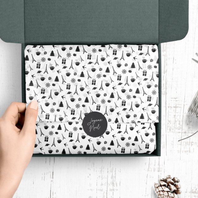 Weihnachten in Paris | GEMUSTERT Seidenpapier (Von Creator hochgeladen)