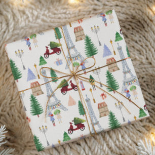 Weihnachten in Paris in der Stadt der Lichter Geschenkpapier