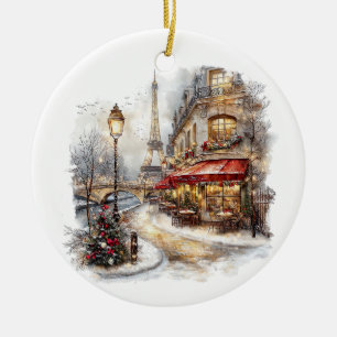Weihnachten in Paris Keramik Ornament