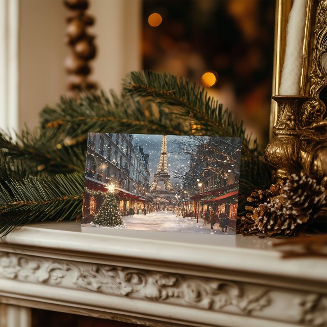 Weihnachten in Paris: Leuchtender Eiffelturm (Von Creator hochgeladen)