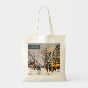 Weihnachten in Paris. Weihnachtsgeschenktasche Tragetasche