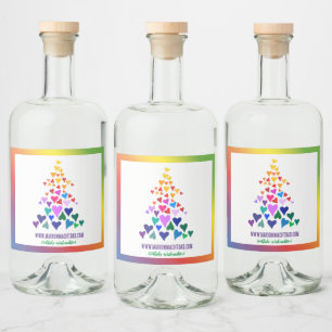 Weihnachten in Regenbogenfarben  Alkoholflaschenetikett