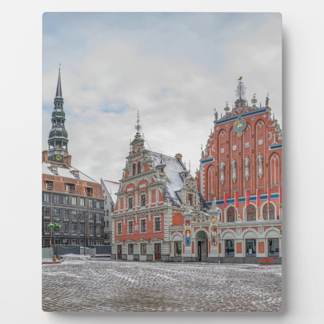 Weihnachten in Riga Lettland Fotoplatte (Vorderseite)