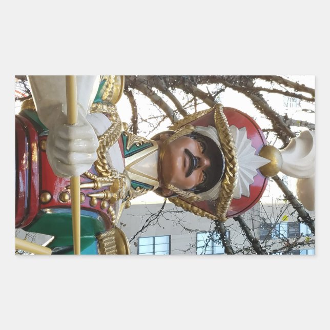 Weihnachten in Rockefeller - Toy Solider - NYC Rechteckiger Aufkleber (Vorderseite)